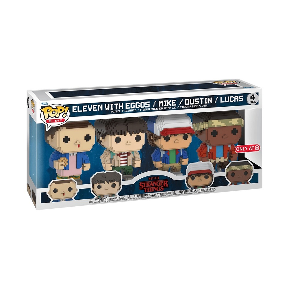 Funko Pop 8-Bit Stranger Things 4-Pack Eleven Mike Dustin Lucas Target Exclusive